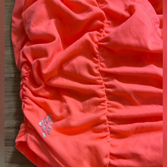 Free People Movement Shirr Enough Cami Top Neon Coral size Small - Picture 8 of 13